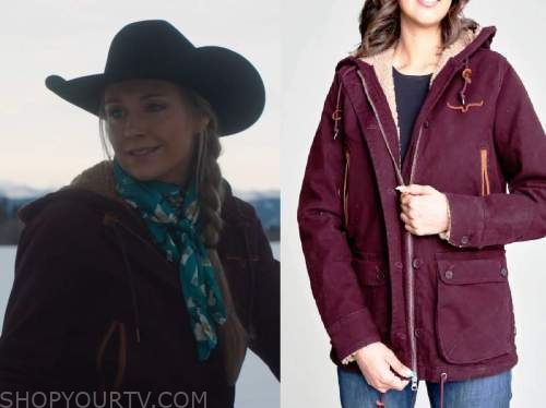 Heartland: Season 16 Episode 14 Amy's Burgundy Sherpa Jacket | Shop Your TV