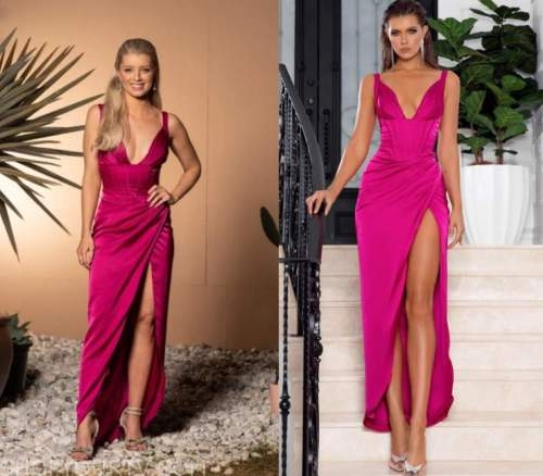 The Bachelor (AU): Season 10 Episode 9 Jess' Pink Corset Satin Dress ...