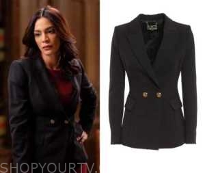 Law and Order: Season 22 Episode 10 Samantha's Black Double Button ...