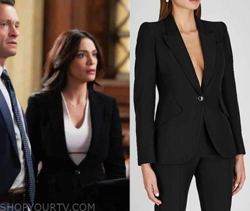 Law and Order: Season 22 Episode 10 Samantha's Black Button Front ...