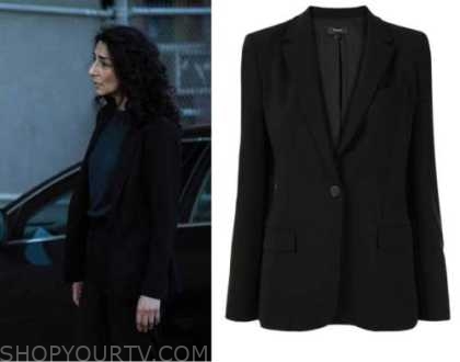 Mayor of Kingstown: Season 2 Episode 1 Evelyn's Black Blazer | Shop Your TV