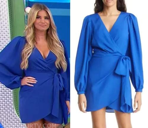 The Price is Right: January 2023 Amber's Blue Wrap Dress | Shop Your TV