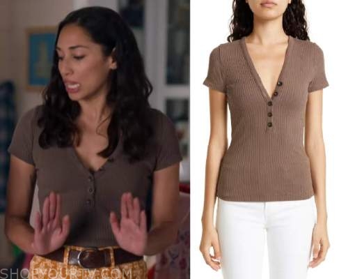 Children Ruin Everything: Season 2 Episode 11 Astrid's Brown Rib Henley ...