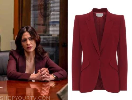 Law and Order: Season 22 Episode 12 Samantha's Burgundy Blazer | Shop ...