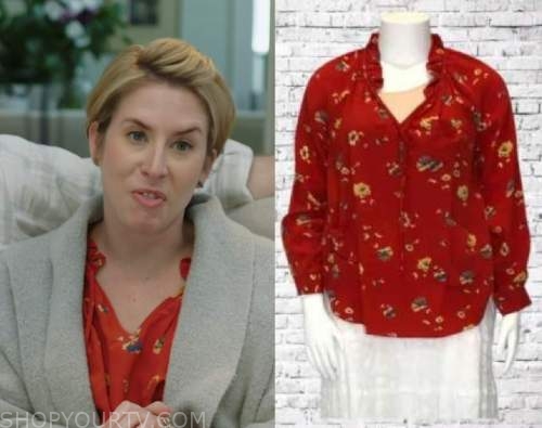 Home Town: Season 7 Episode 7 Erin's Red Floral Blouse | Shop Your TV