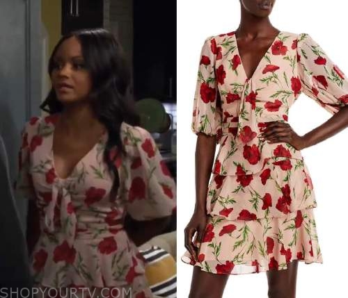 Days Of Our Lives: January 2023 Chanel's Floral Tie Front Dress | Shop ...