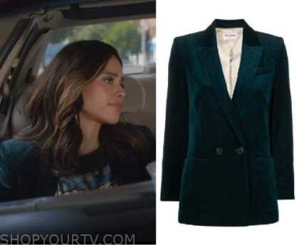 The Rookie: Season 5 Episode 12 Angela's Green Velvet Blazer | Shop Your TV