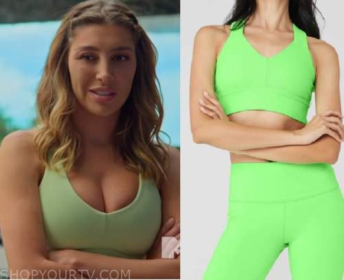 Siesta Key Season 5 Episode 10 Jordanas Green Seam Front Crop Top Shop Your Tv 7994