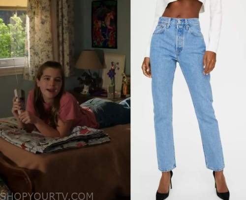 Young Sheldon: Season 6 Episode 9 Missy’s Straight Leg Denim Jeans ...