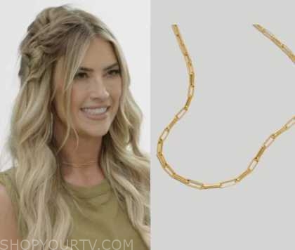 Small Link Paperclip Yellow Gold Chain Necklace, 16 | Lee Jones