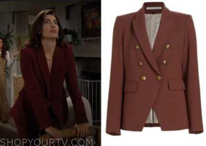 Bold and the Beautiful: January 2023 Steffy's Red Doubled Buttoned ...