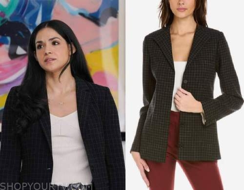 CSI Vegas: Season 2 Episode 10 Serena's Black Grid Blazer | Shop Your TV