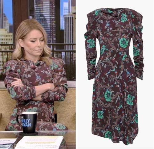 Live with Kelly and Ryan: January 2023 Kelly Ripa's Burgundy Floral ...