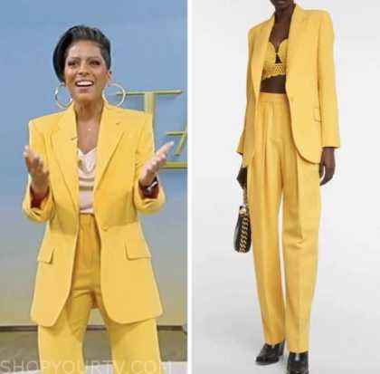 Tamron Hall Show: February 2023 Tamron Hall's Yellow Blazer and Pant ...