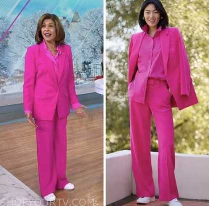 The Today Show: February 2023 Hoda Kotb's Pink Blazer and Pant Suit ...