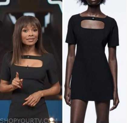 Access Hollywood: February 2023 Zuri Hall's Black Cutout Mini Dress ...