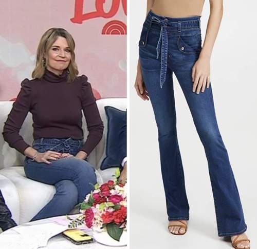 The Today Show: February 2023 Savannah Guthrie's Tie Waist Jeans | Shop ...