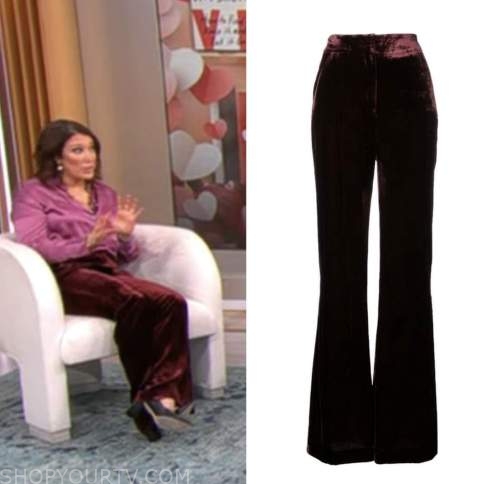 CBS Mornings: February 2023 Sarah Gelman's Burgundy Velvet Pants | Shop ...