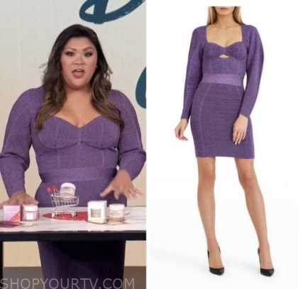 Access Daily: February 2023 Jenn Chan's Purple Metallic Mini Dress ...