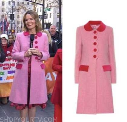 The Today Show: February 2023 Savannah Guthrie's Pink and Red Scallop ...