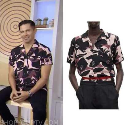 The Today Show: February 2023 Jay Hernandez's Pink Floral Shirt | Shop ...