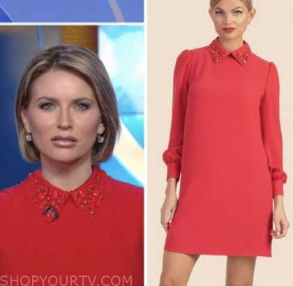 Fox and Friends: February 2023 Ashley Strohmier's Red Embellished ...