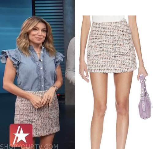 Access Hollywood: February 2023 Kit Hoover's Tweed Mini Skirt | Shop ...