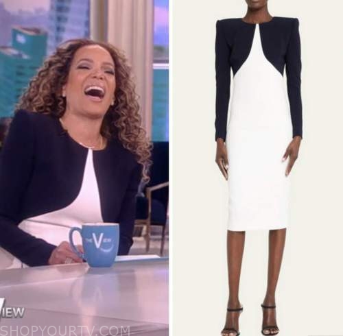 The View: February 2023 Sunny Hostin's Navy Blue and White Colorblock ...