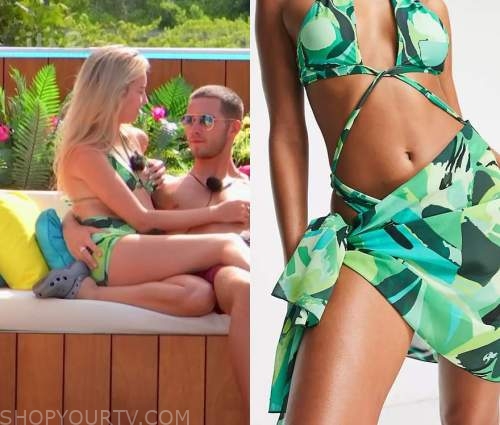 Love Island UK Season 9 Episode 10 Lana s Green Printed Bikini