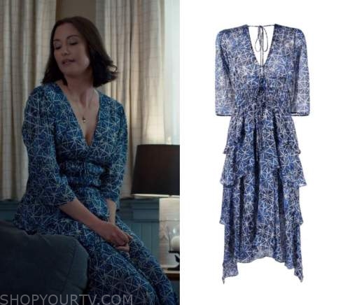 The Way Home: Season 1 Episode 2 Kat's Ruffled Printed Dress | Shop Your TV