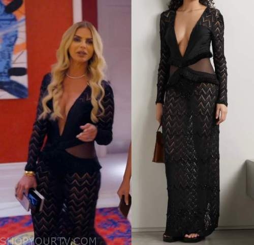 Louis Vuitton Sky Mixed Monogram Masculine Shirt worn by Alexia Echevarria  as seen in The Real Housewives of Miami (S05E12)