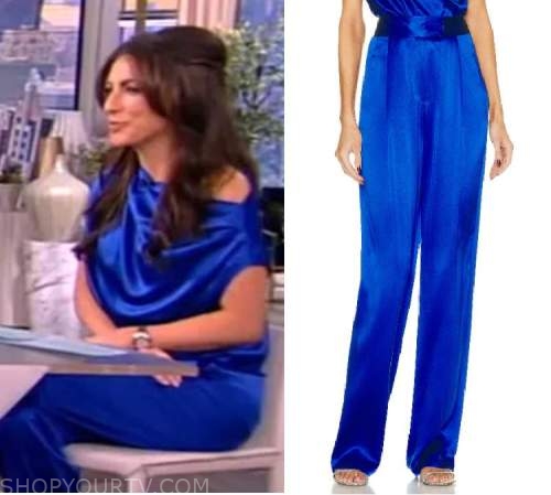 The View: February 2023 Alyssa's Blue Satin Trousers | Shop Your TV