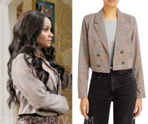 Days Of Our Lives: February 2023 Chanel's Cropped Plaid Blazer | Shop ...