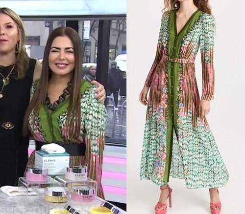 The Today Show: February 2023 Bobbie Thomas' Green Print Dress | Shop ...