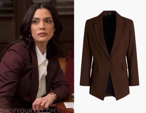 Law and Order: Season 22 Episode 14 Samantha's Burgundy Blazer ...