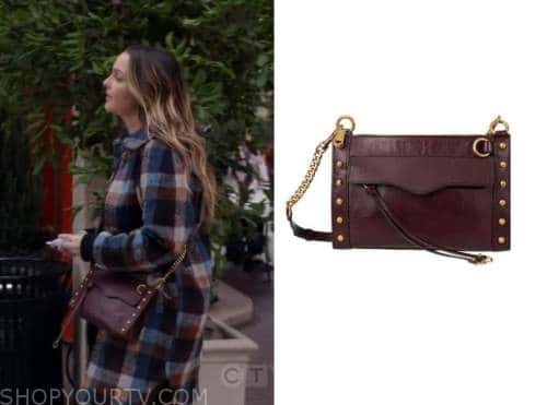 Greys Anatomy: Season 19 Episode 7 Jo's Burgundy Stud Hanbag | Shop Your TV