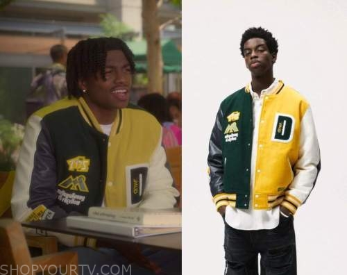 Grown Ish Season 5 Episode 13 Zekes Two Tone Varsity Bomber Jacket