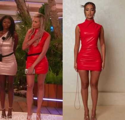 Love Island (uk): Season 9 Episode 16 17 Lana's Red Mini Dress 