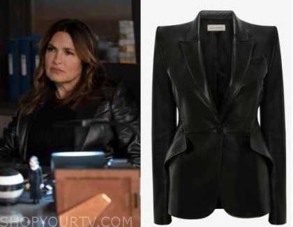 Law and Order SVU: Season 24 Episode 13 Olivia's Leather Blazer | Shop ...