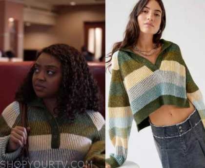 Abbott Elementary: Season 2 Episode 16 Janine's Knit Sweater | Shop Your TV