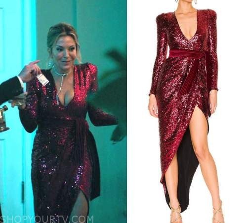 Outer Banks: Season 3 Episode 5 Red Embellihsed Midi Dress | Shop Your TV