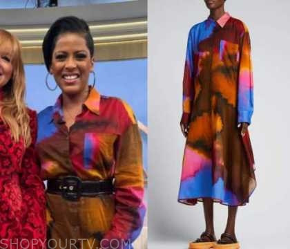 Tamron Hall Show: February 2023 Tamron Hall's Watercolor Maxi Dress ...