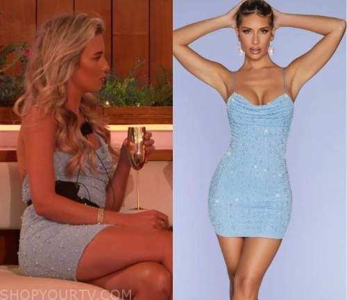 Love Island (UK): Season 9 Episode 46 Lana's Pearl Embellished Mini Dress