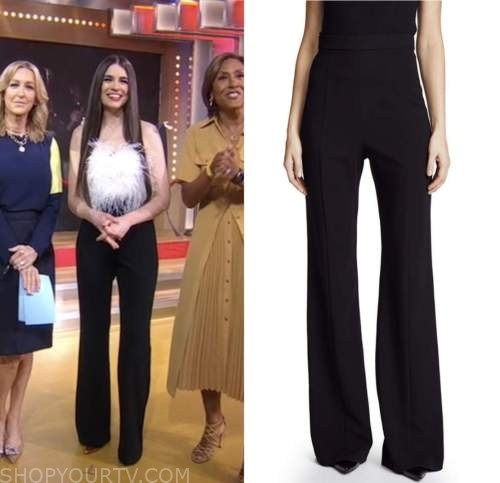 Good Morning America: March 2023 Erica Wark's Black Trousers Pants ...