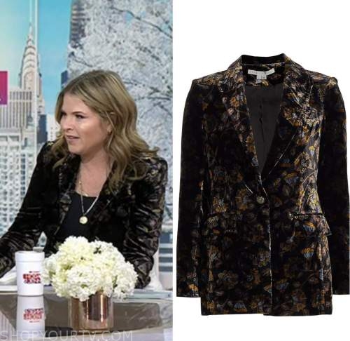 The Today Show March 2023 Jenna Bush Hagers Floral Velvet Blazer Shop Your Tv 6465