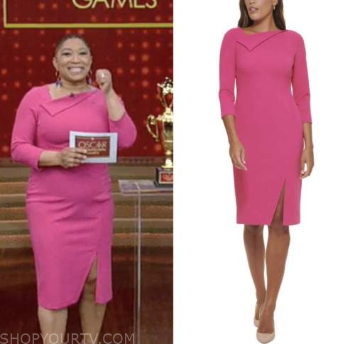 Live with Kelly and Ryan: March 2023 Deja Vu's Pink Foldover Sheath ...