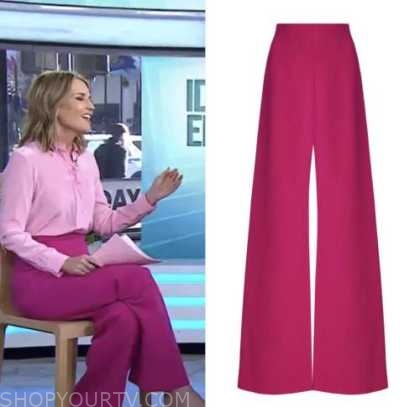 The Today Show: March 2023 Savannah Guthrie Pink Wide Leg Pants | Shop ...