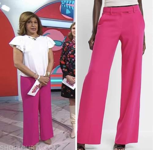 The Today Show: March 2023 Hoda Kotb's Pink Wide Leg Pants | Shop Your TV