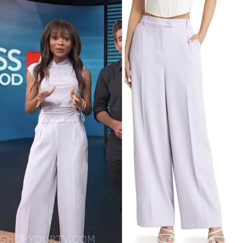 Access Hollywood: March 2023 Zuri Hall's Lilac Purple Wide Leg Pants ...