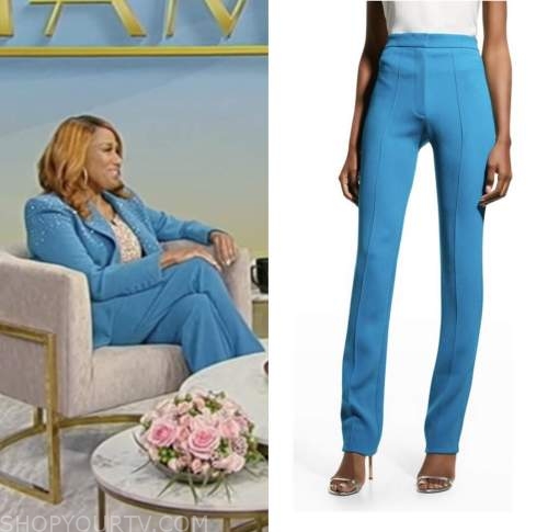 Tamron Hall Show: March 2023 Jennifer Holliday's Teal Blue Pants | Shop ...